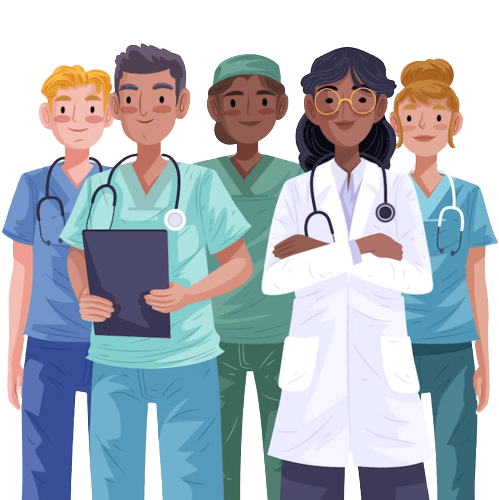 Doctor providing medical treatment